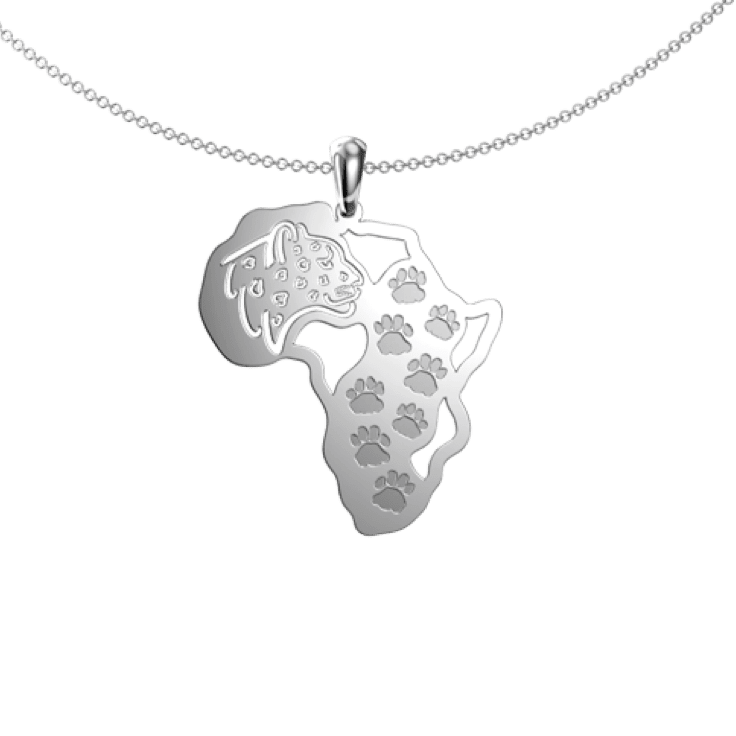 leopard footprint map - Pendant