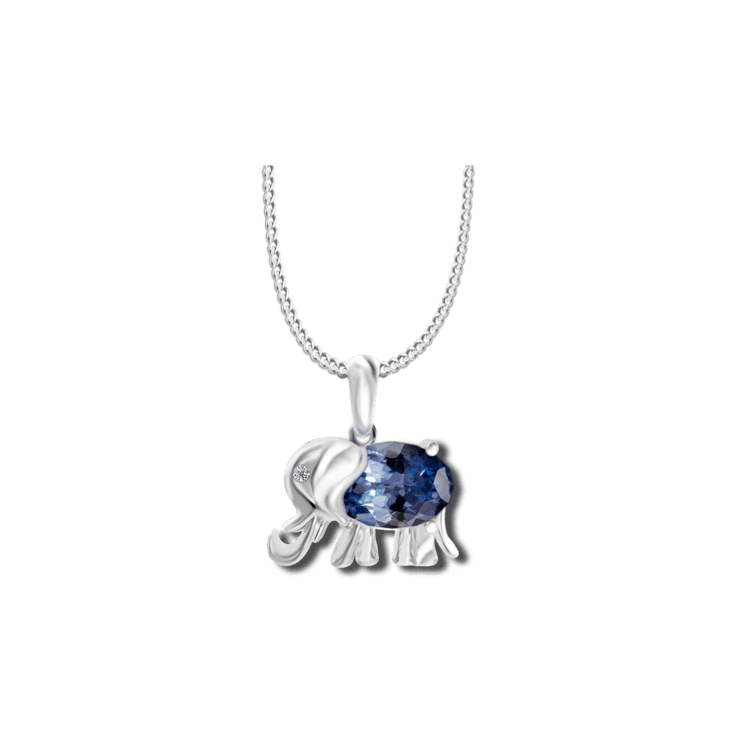 tanzanite elephant pendant_tanzanite jewellery