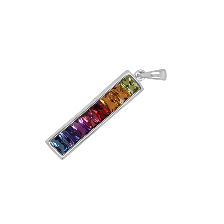 Rainbow broad bar pendant