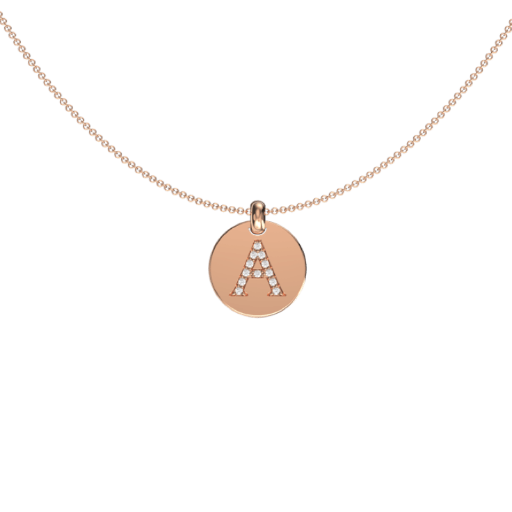 Roman Initial Pendant A - Initial Collection