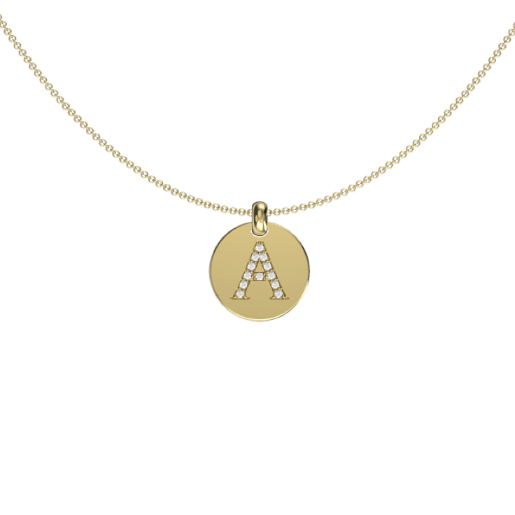 Roman Initial Pendant A - Initial Collection